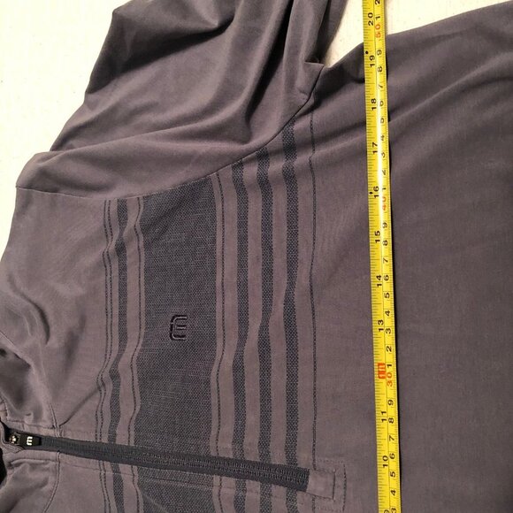 Travis Mathew Shirt Men's Medium Gray Polo Golf Stretch Logo Long Sleeve - Picture 5 of 7